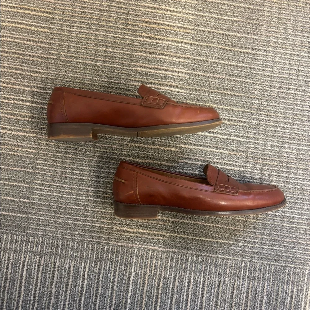 Sézane André Brown Leather Loafers - Picture 2 of 8
